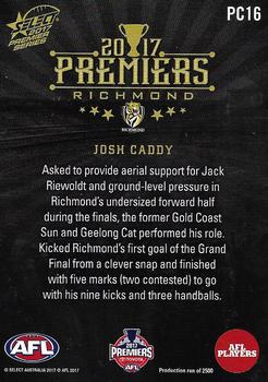 2017 Select Premiers Richmond #PC16 Josh Caddy Back